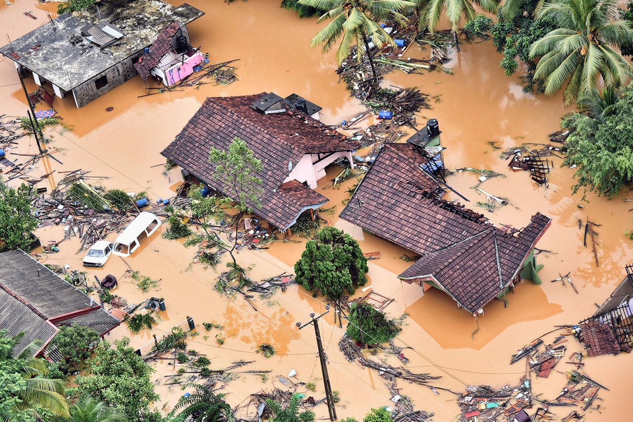 Honderd doden door moessonregen Sri Lanka 