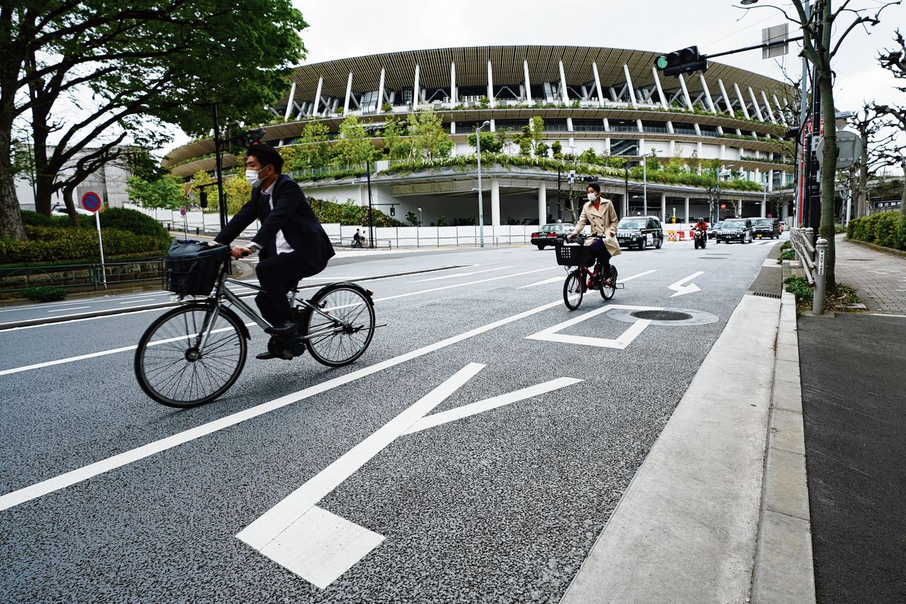 Het Japan National Stadium in Tokio.