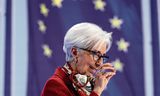 ECB-president Christine Lagarde donderdag in Frankfurt: „De inflatie blijft naar verwachting te lang te hoog.” 
