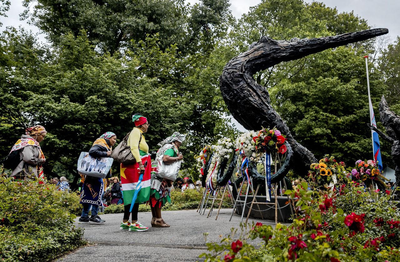 De nationale herdenking van de afschaffing van de slavernij in het Oosterpark in Amsterdam in 2017.