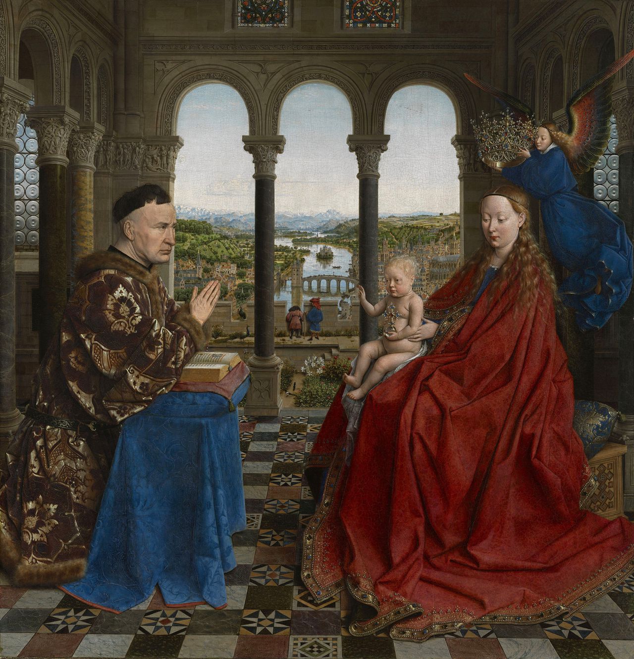 Jan van Eycks ‘De Maagd van kanselier Rolin’ uit 1430 is schoongemaakt: kunsthistorisch een evenement van de eerste orde 