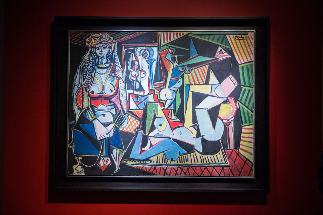 Het schilderij 'Vrouwen van Algiers' van Pablo Picasso, dat vannacht voor een recordbedrag van 179 miljoen dollar is geveild door het veilinghuis Christie's in New York.