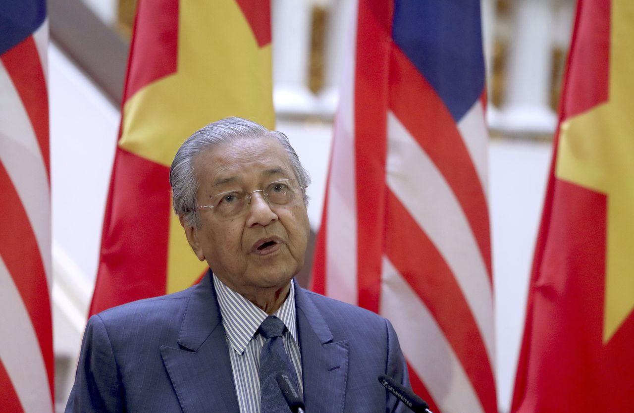 De Maleisische premier Mahathir Mohamad.