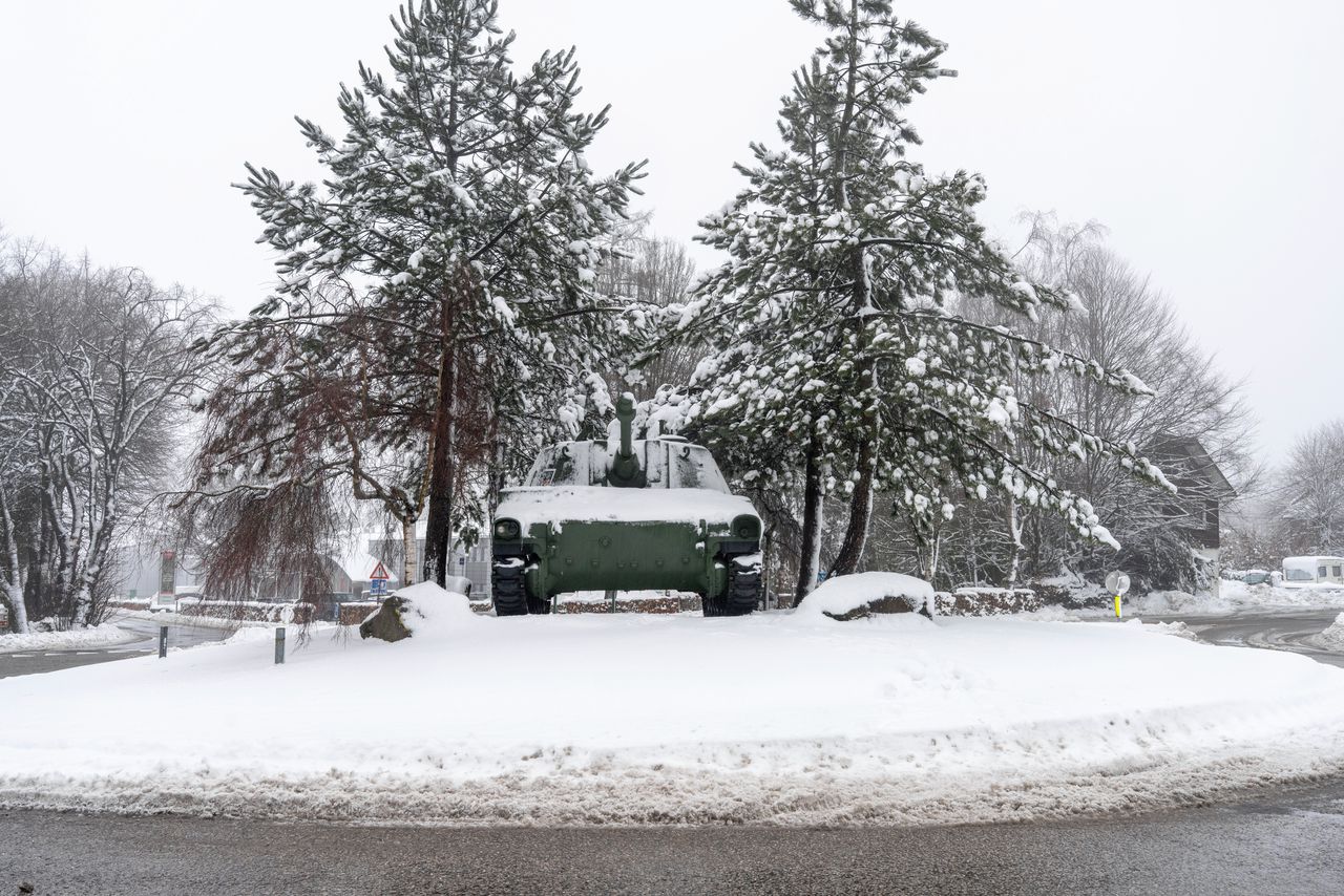 Een monument in Elsenborn herinnert aan het Ardennenoffensief.