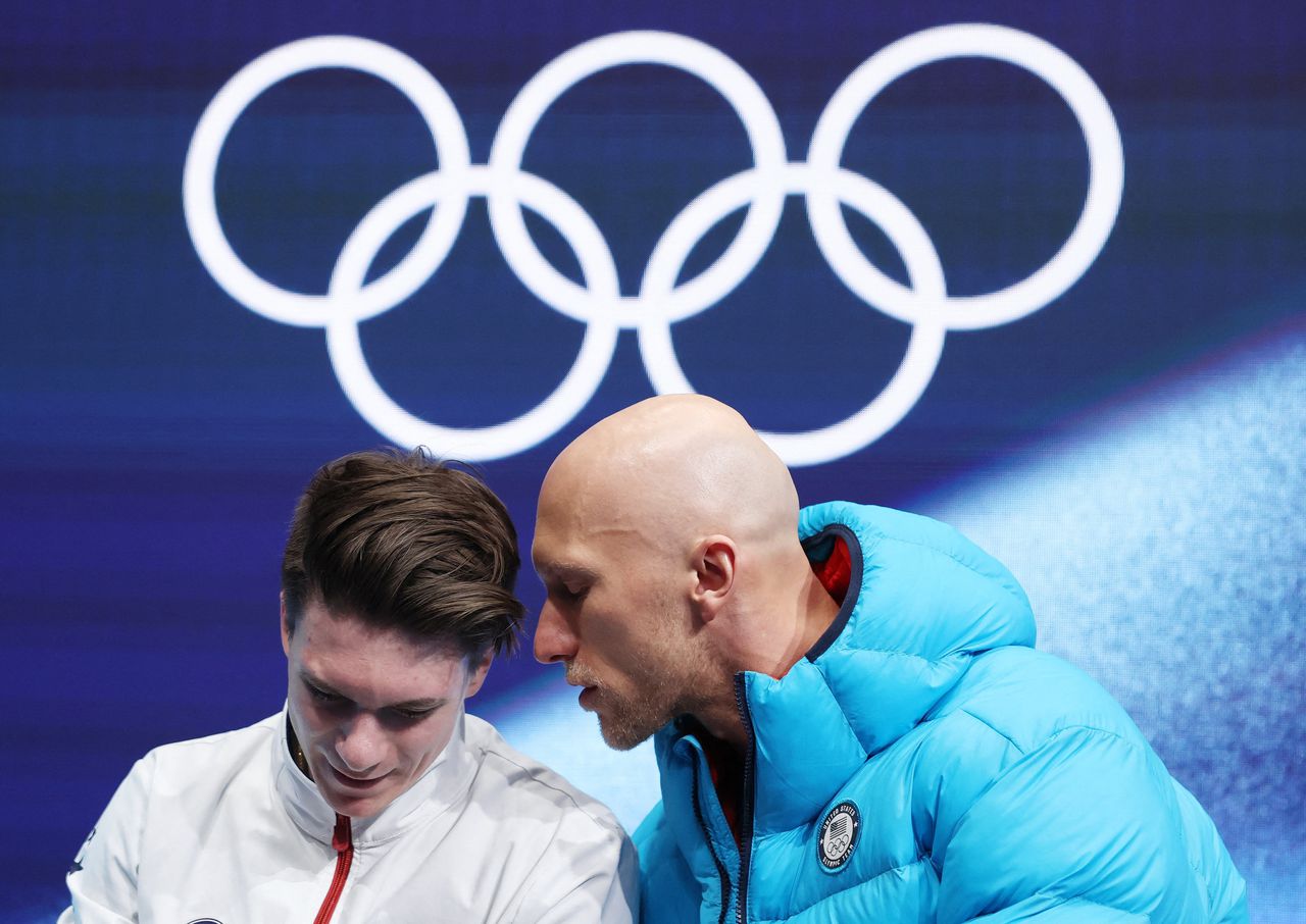 Richaud met de Amerikaanse rijder Maxim Naumov