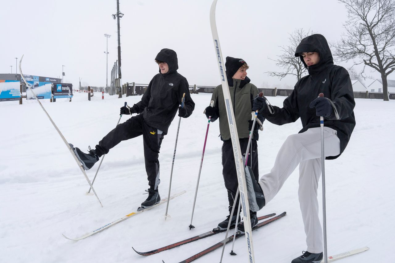Leerlingen van het biatloninstituut.
