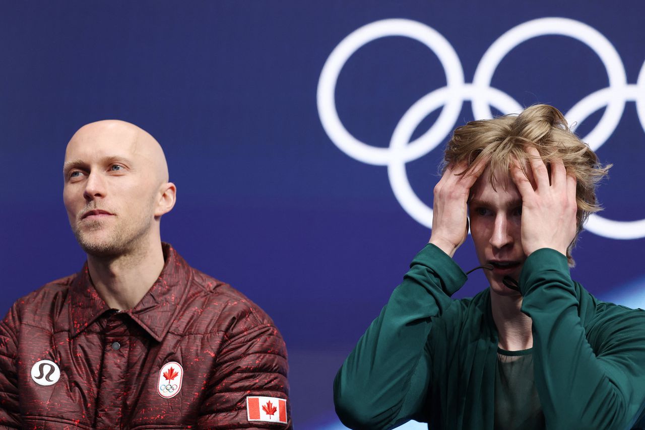 Richaud met de Canadese rijder Stephen Gogolev