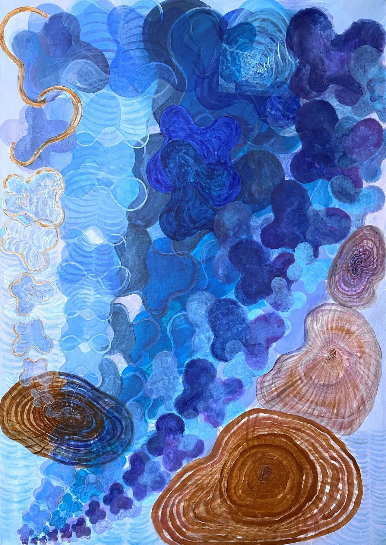 ‘I’m not the owner of the trees’, uit 2024-2025, acryl op doek.