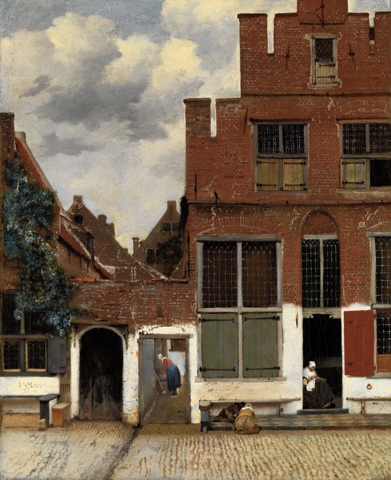 Klimaatprotest in het museum: Vermeers  <em>Straatje</em>  onder water    