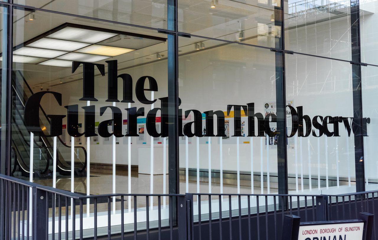 Het hoofdkantoor van The Guardian in Londen, Verenigd Koninkrijk.