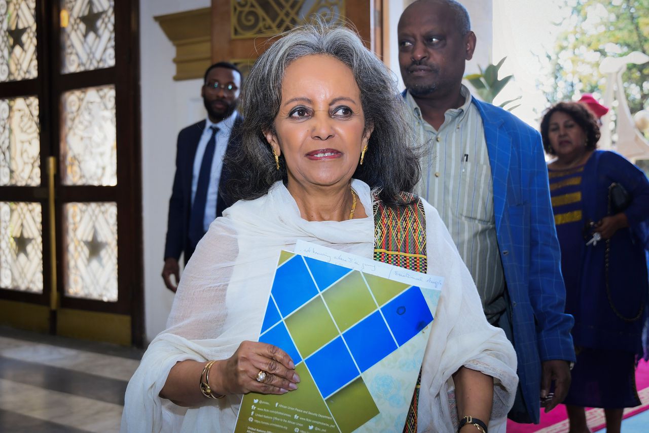 De nieuwe president van Ethopië, de 68-jarige topdiplomaat Sahle-Work Zewde.