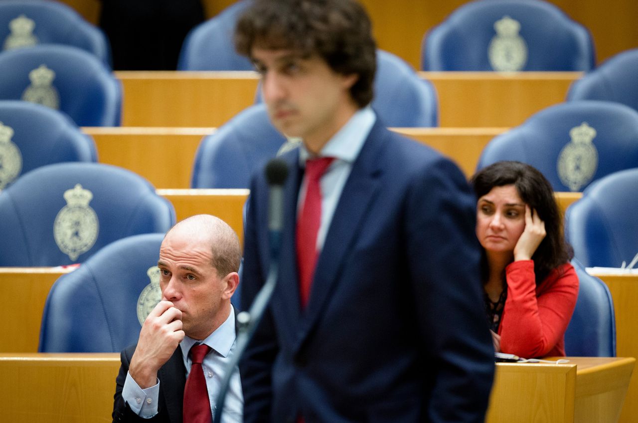 Toenmalig Pvda-leider Diederik Samsom en GroenLinks-fractievoorzitter Jesse Klaver zijn de bedenkers van de klimaatwet.