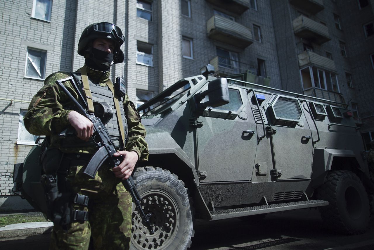 Een Oekraïnese militair in Avdiivka, in Oost-Oekraïne.