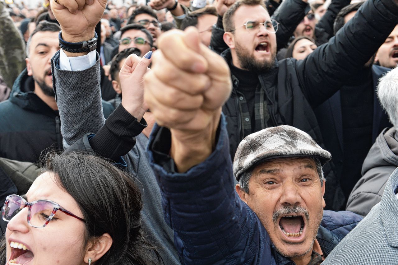 Aanhangers van de Turkse oppositieleider Kemal Kilicdaroglu eerder deze maand in Ankara.