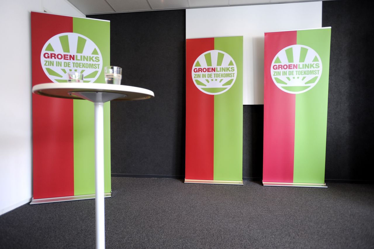 Nederland, Den Haag, 22 juni 2012, presentatie GroenLinks kandidaten tweede kamer verkiezingen / kandidaat voor de Tweede Kamer verkiezingen 2012 / concept kandidatenlijst logo van de partij GroenLinks zin in de toekomst Foto; Peter Hilz