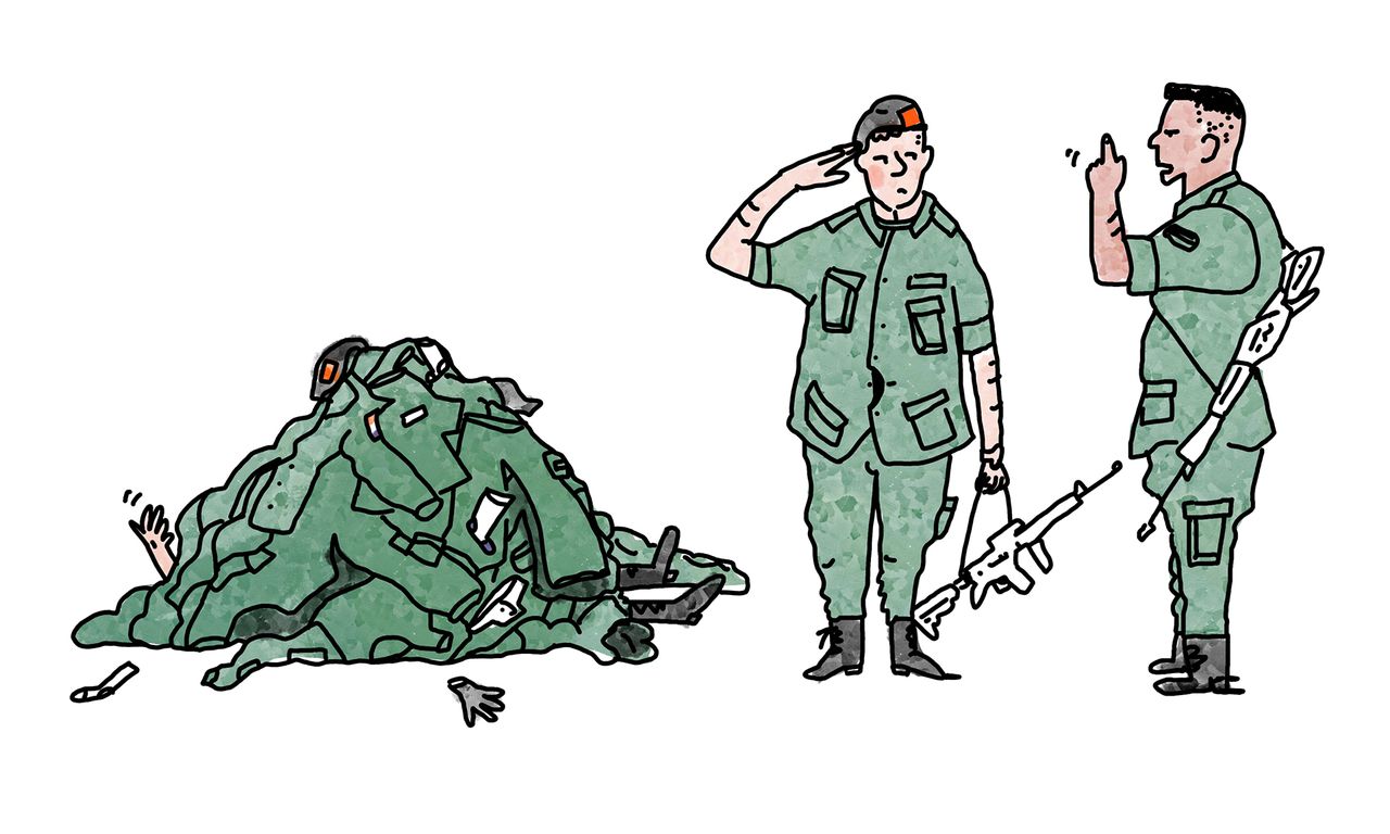 Dagboek van een reservist. ‘Je loopt als een sierpaardje, Schippers’