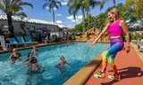 Canadian and American guests get swim fitness at Richard's Motel in Florida, where many Canadians winter. Photo Al Diaz