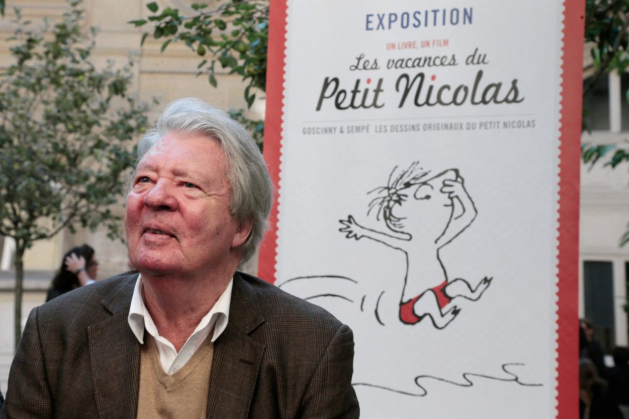 Jean-Jacques Sempé in 2014 bij een tentoonstelling over ‘Petit Nicolas’ in Parijs.