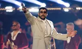  Bad Bunny tijdens een concert in Lima, Peru, 16 januari 2026. 