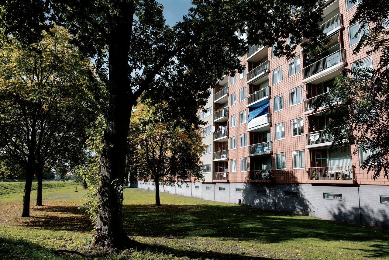 De flat in Rosmalen waar Regie van den Hoogen woonde, en waar zij in 2000 overleed.