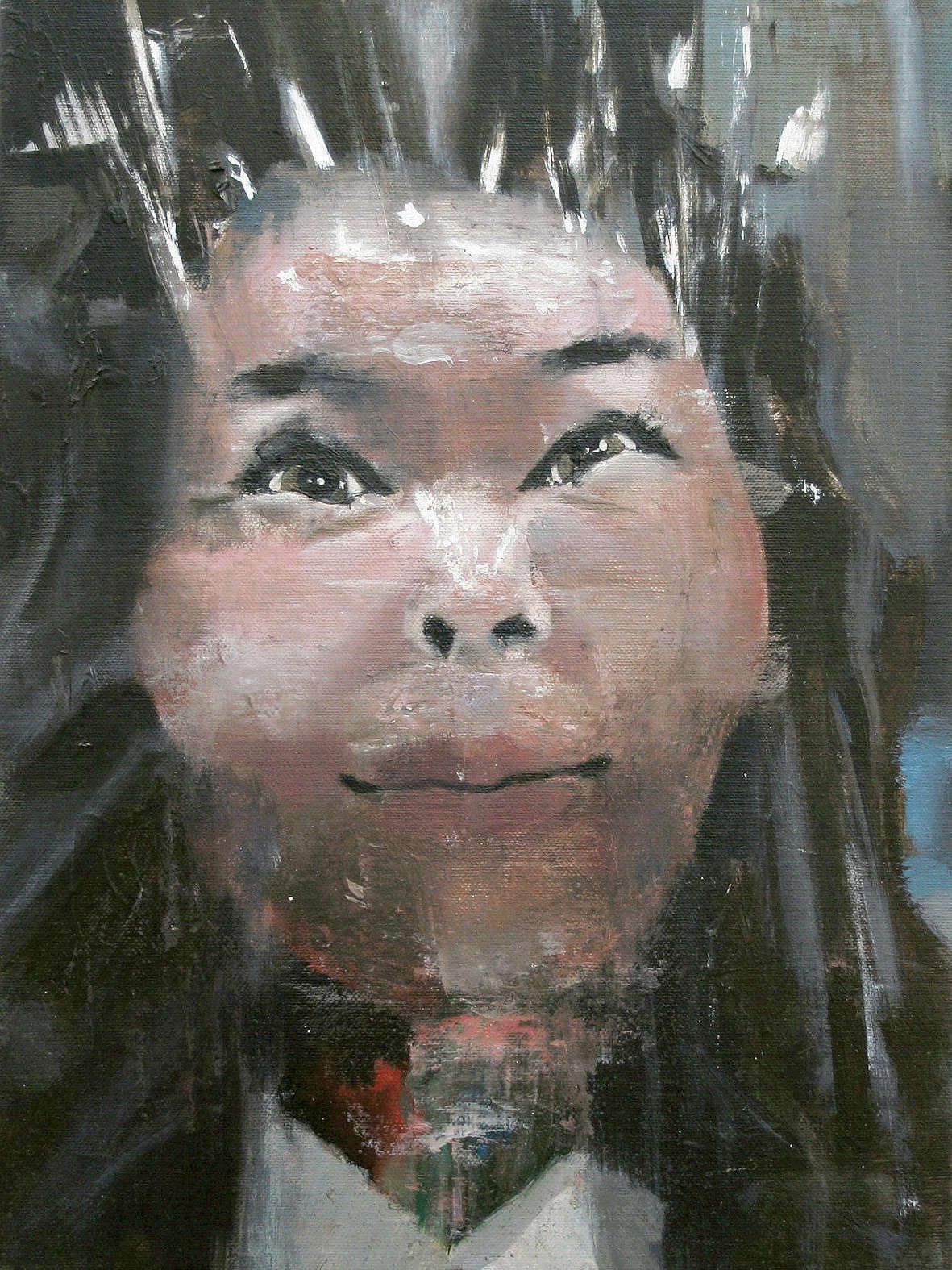 Jisan Ahn, ‘Actress’, (2013, olieverf op doek, 40 × 30 cm)