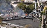 Schade op de scheepswerf in Sevastopol na de Oekraïense aanval van woensdagochtend. 