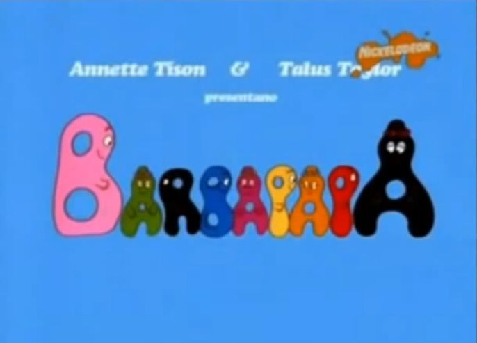 Het titelscherm van Barbapapa.