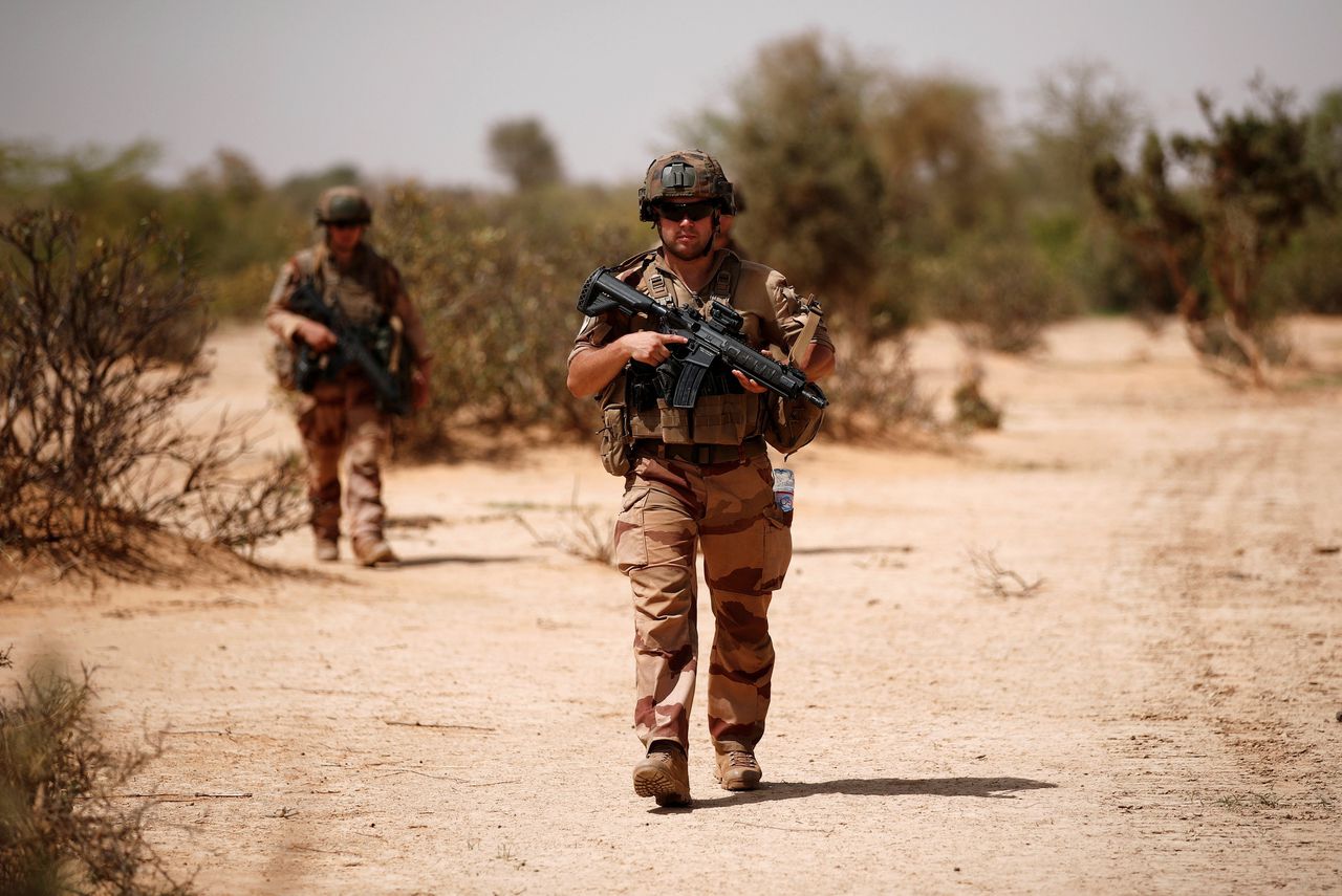 Franse soldaten in Gourma, een regio van Mali, tijdens een nieuwe fase van Operatie Barkhane in juli 2019.