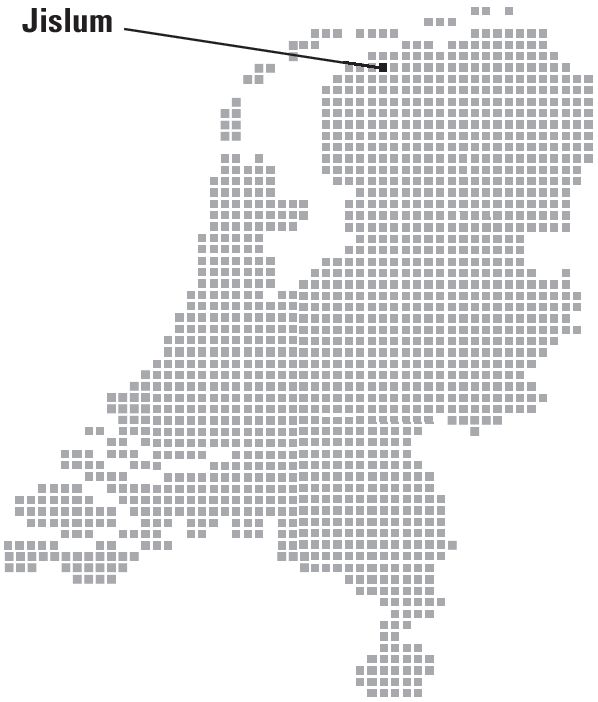 Jislum één straat, achttien huizen NRC
