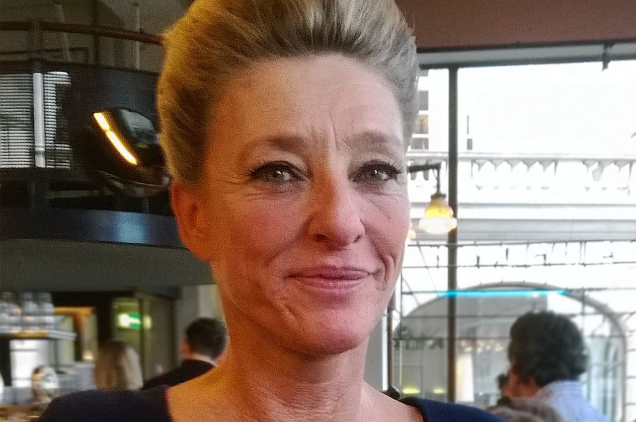 Ingeborg Beugel in 2014 tijdens de première van haar documentaire Uitgebloe(i)d in De Balie.