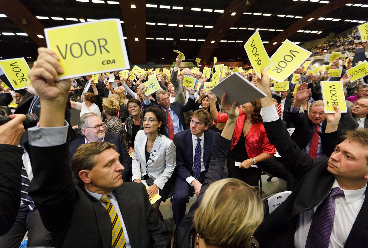 CDA-congres in de Rijnhal in Arnhem, in 2010. Dat was het jaar dat het misging, vinden veel CDA’ers.