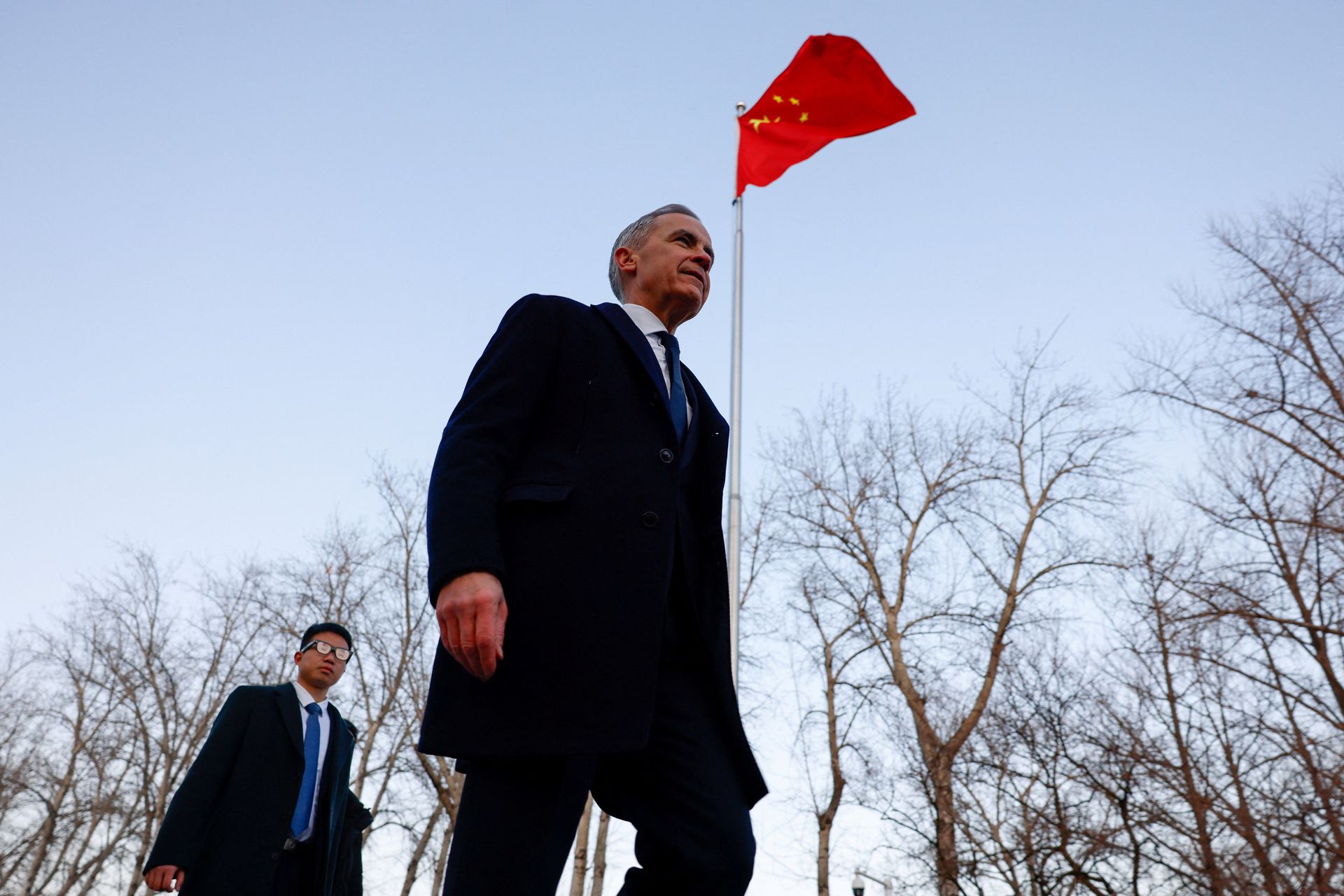 El primer ministro canadiense, Mark Carney, el viernes durante su visita a Beijing, la primera visita de un primer ministro canadiense a China desde 2017.
