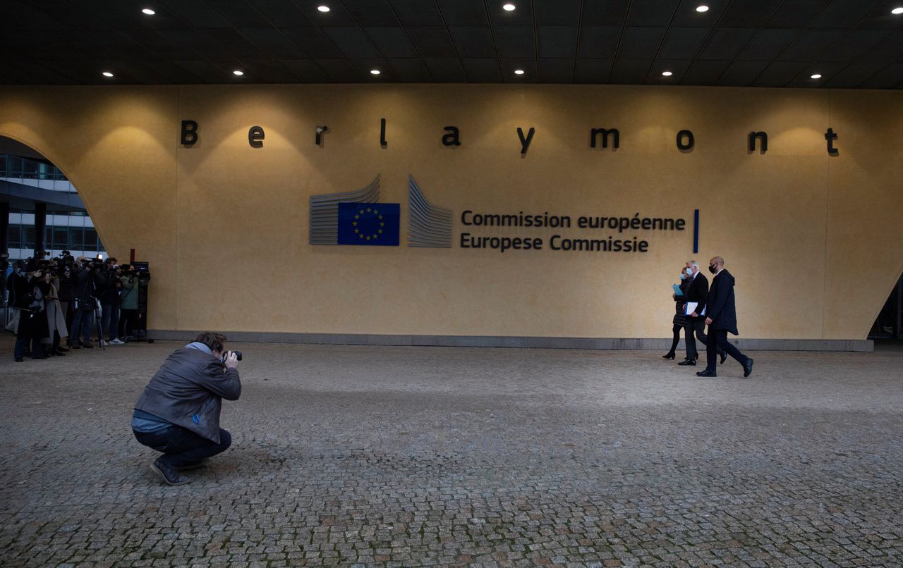 De Europese hoofdonderhandelaar Michel Barnier eerder deze week op weg naar een overleg in Brussel.