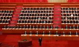 De Chinese premier Li Keqiang sprak zondag voor het Chinese Volkscongres.