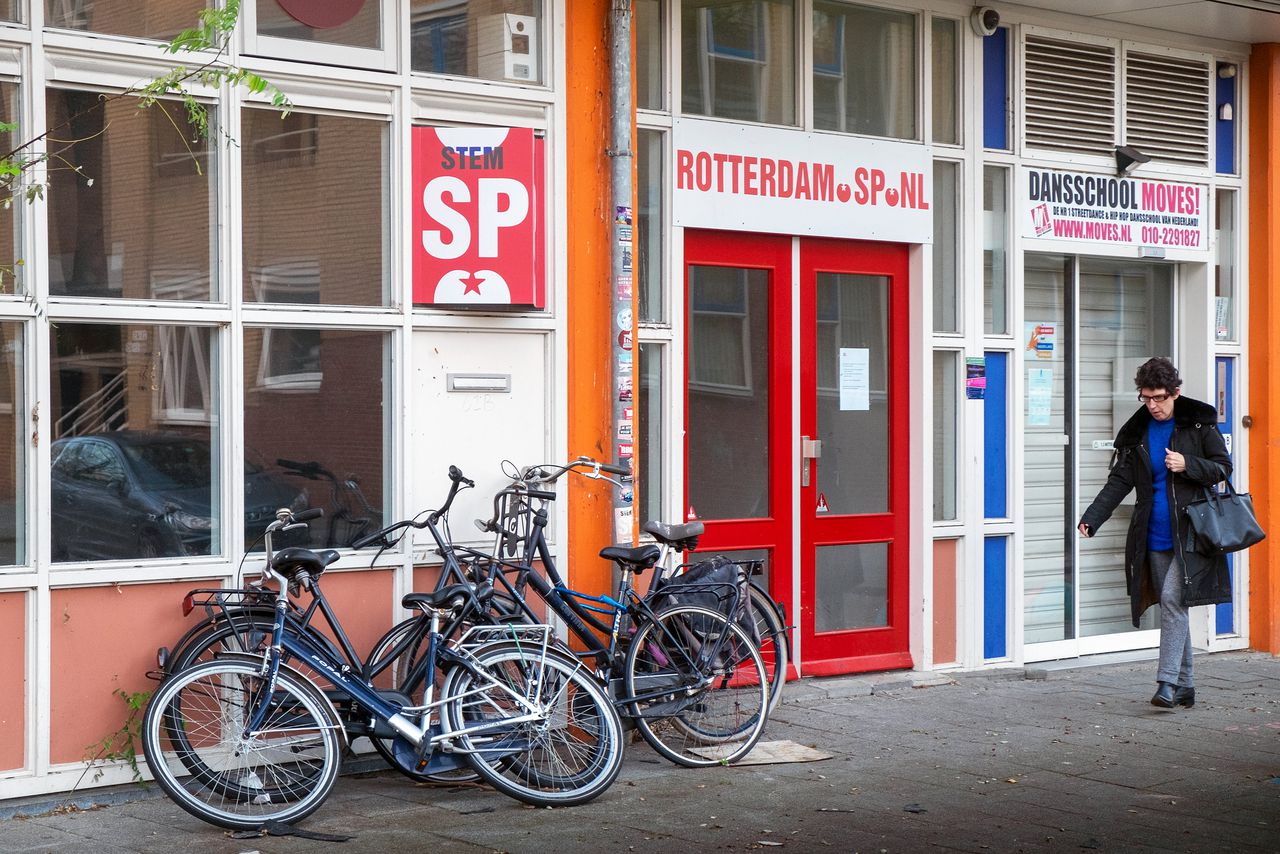 Het afdelingskantoor van de SP in Rotterdam.