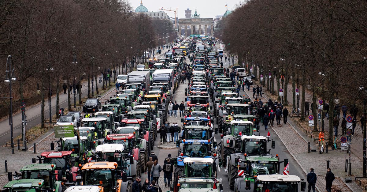 Deutsche Landwirte legen in Berlin mit Anti-Traktor-Protesten den Verkehr lahm.  „Es geht um alles, was uns genommen wurde“