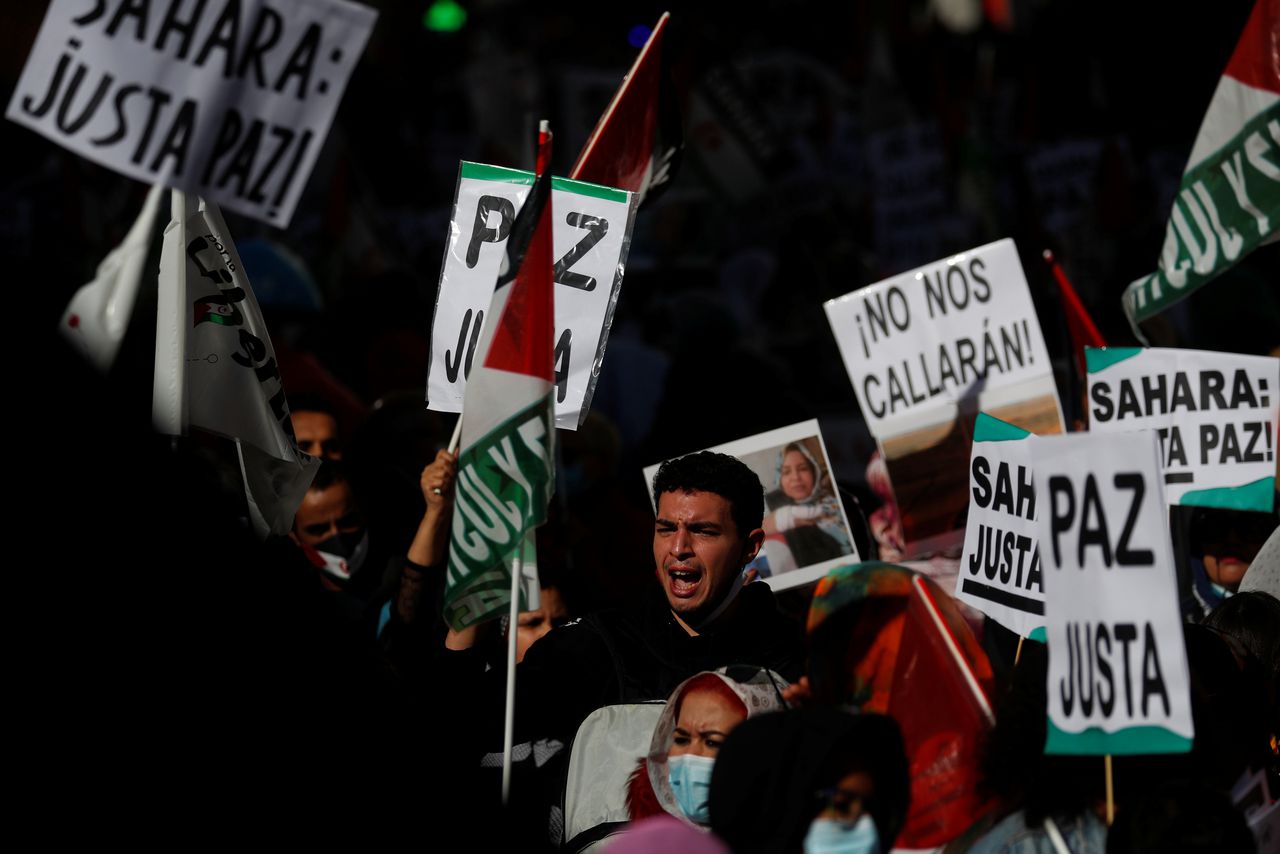 Duizenden demonstranten in Madrid tegen bezetting Westelijke Sahara 