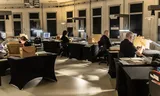 Documents from the National Archive are scanned in the Scanstraat. 