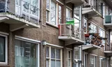 Rotterdam-Zuid. Flatwoningen in de deelgemeente Charlois. 