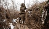 Oekraïense soldaat  in het zuidoosten van het land.