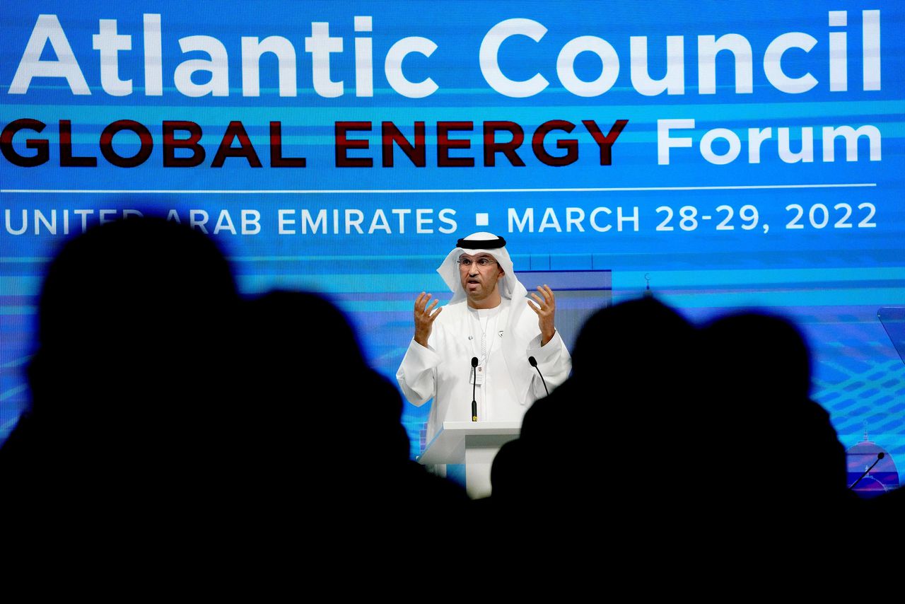 Sultan Ahmed al-Jaber, de nieuwe voorzitter van de VN-klimaatconferentie die tevens aan het hoofd staat van het olieconcern ADNOC