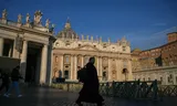 Sint-Pietersplein in Vatican City on Sunday 23 February, when Pope Francis should have led a mass for the deacons jubilee. He was then in a critical condition in the hospital. Photo Alessandra Tarantino 