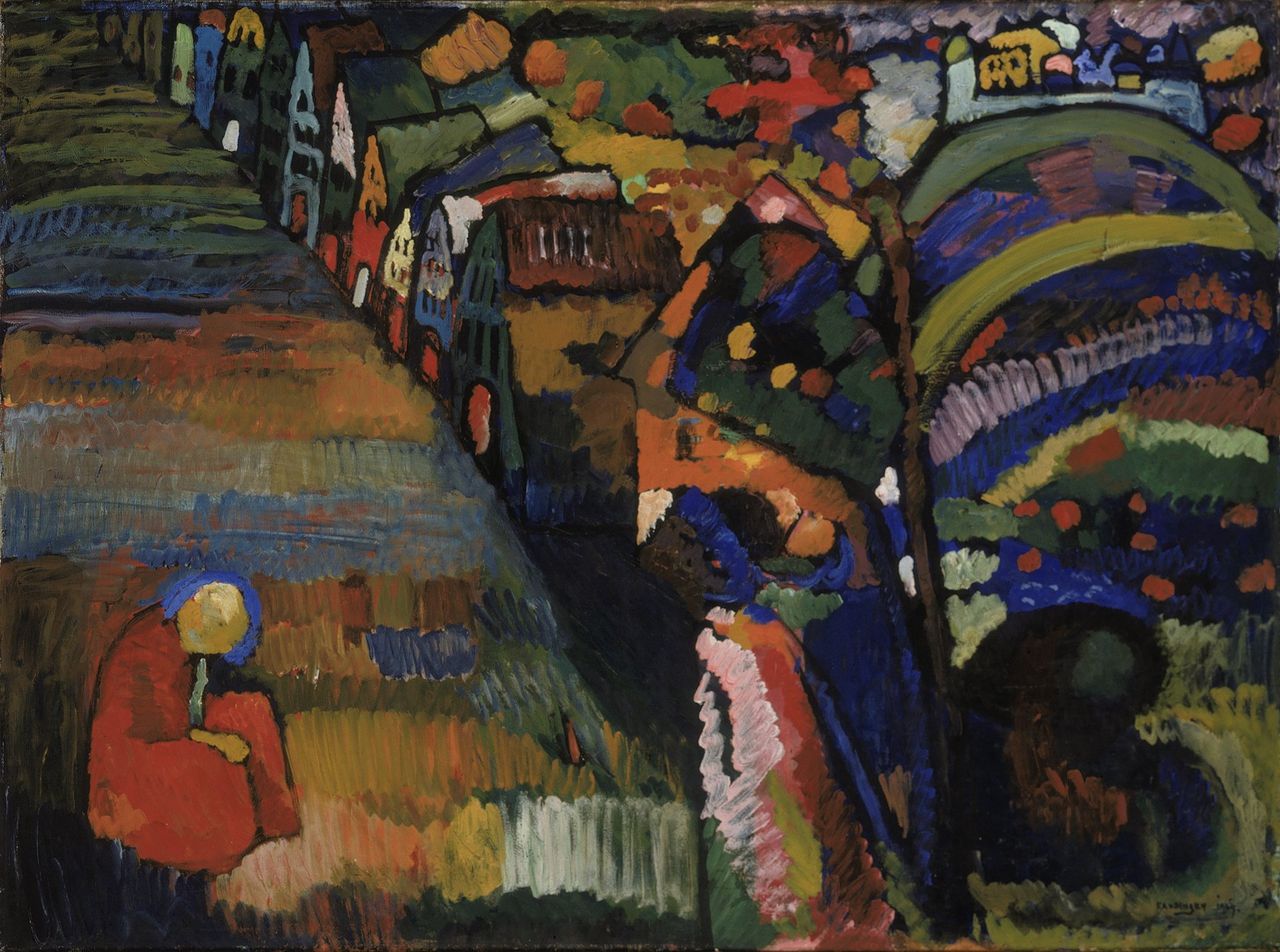 Wassily Kandinsky, Bild mit Häusern, 1909.
