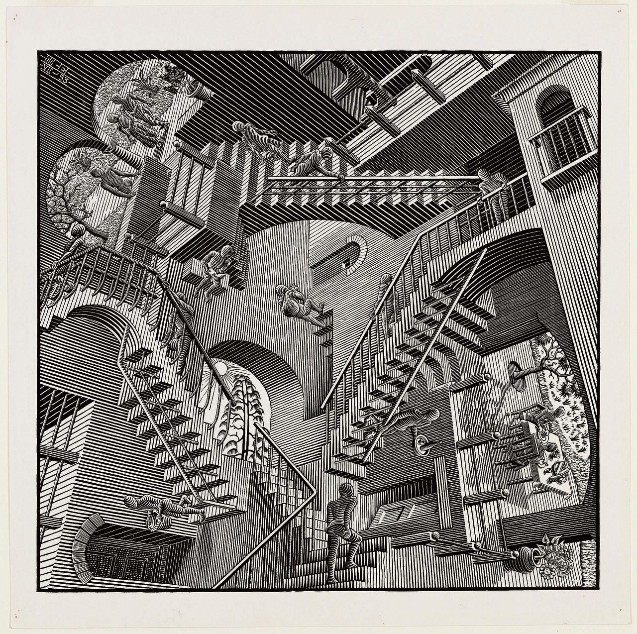 Escher’s impossible stairs inspired by high school stairwell NRC