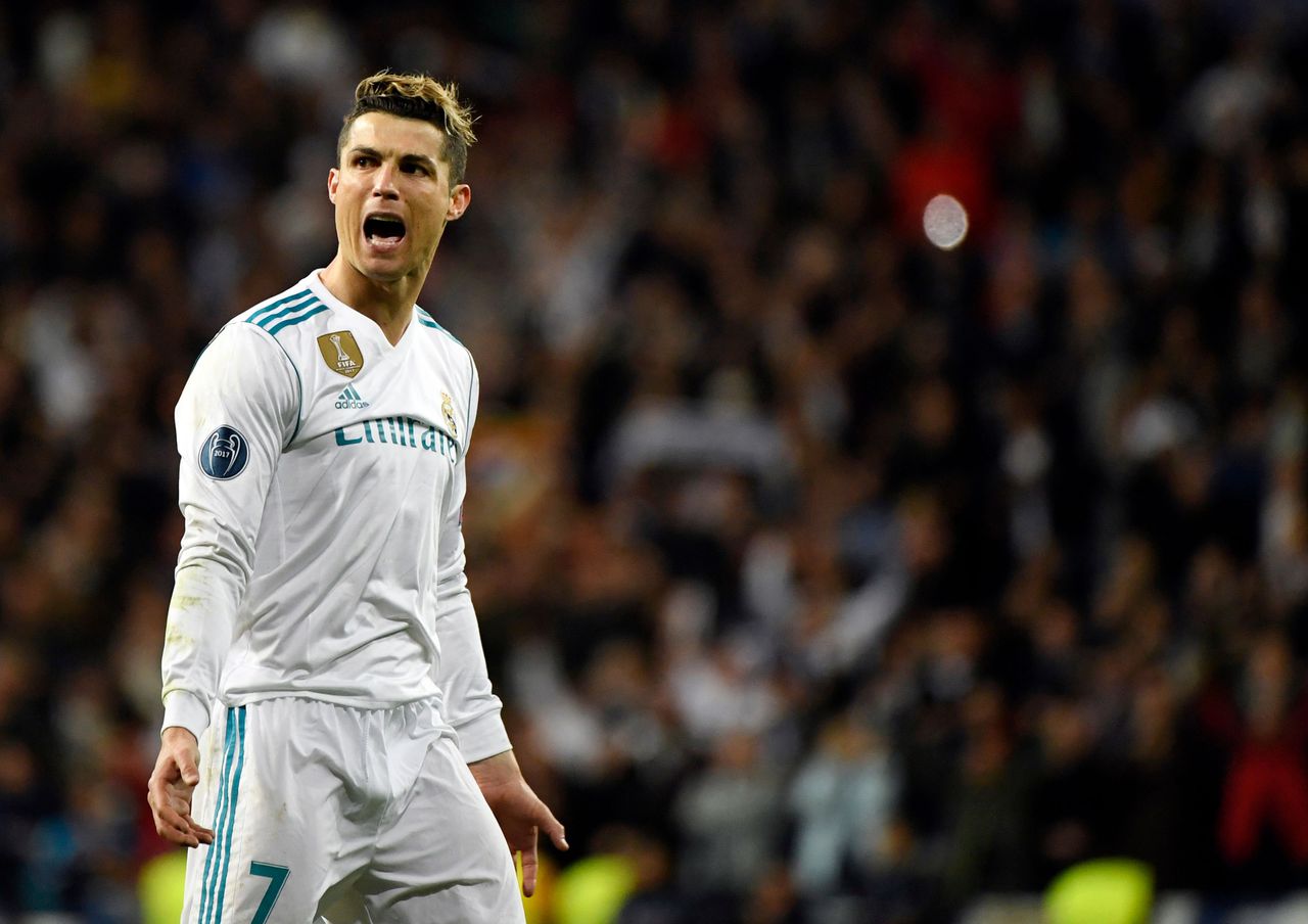 Ronaldo na zijn eerste en laatste doelpunt tegen Juventus.