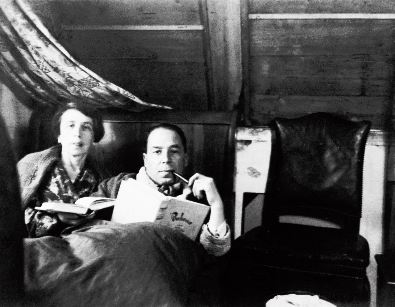 De Joodse onderduikers Hellmut en Else Pappenheim in het dispuutshuis van Unica.