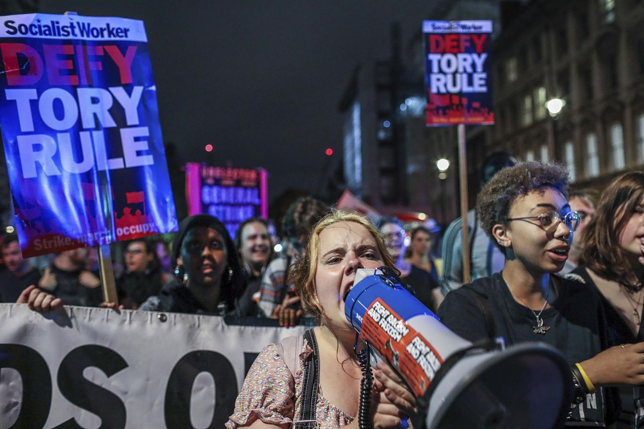 Brexit-protesten uit alle windstreken 