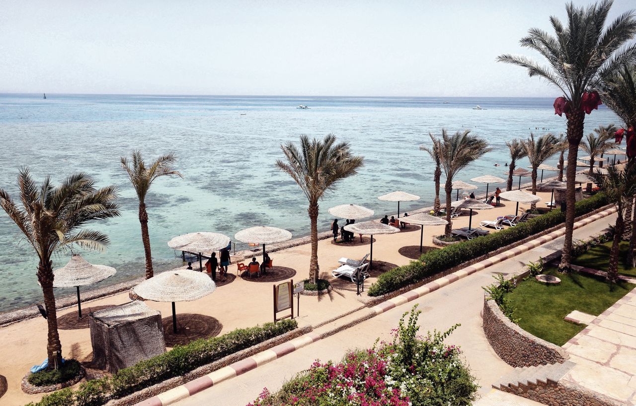 Een resort aan de Rode Zee. In Egypte wordt sinds de devaluatie van het pond veel geïnvesteerd in luxe vastgoed.