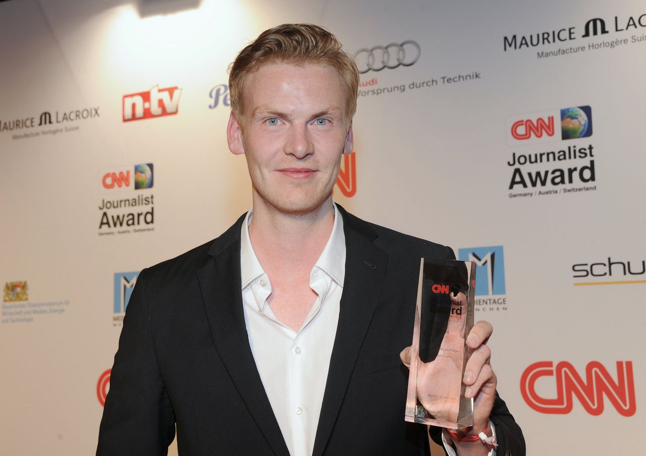 Journalist Claas Relotius, die woensdag werd ontmaskerd als bedrieger, kreeg in 2014 in München een CNN Award.