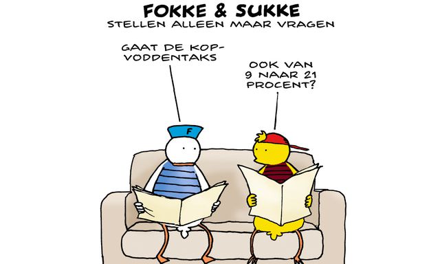 Fokke & Sukke - Dagelijkse cartoon over de eend en de kanarie door John